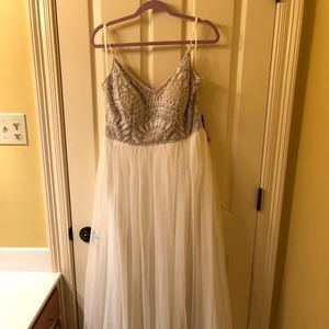Full length Adrianna Papell Beaded Bodice Gown